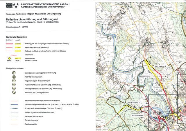 Variantenstudium kant. Radroutennetz 2002