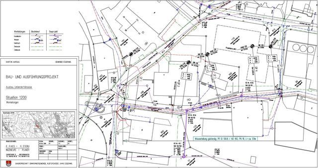 Projekt Ausbau/Sanierung Unterdorfstrasse - Werkleitungen