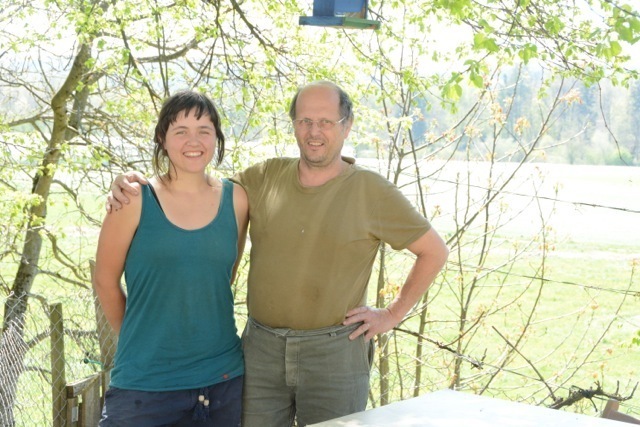 Ein eingespieltes Team: Sonja Frei und ihr Vater und Hofleiter, Eggenwil; Bild: BBA/Erika Obrist und Melanie Wirz