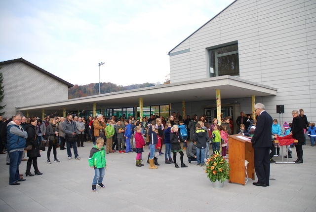 Einweihungsfest «Erweiterung und Sanierung der Schul- und Mehrzweckanlage Eggenwil» vom 31.10.2015. Bild: Gabriela Migliaccio