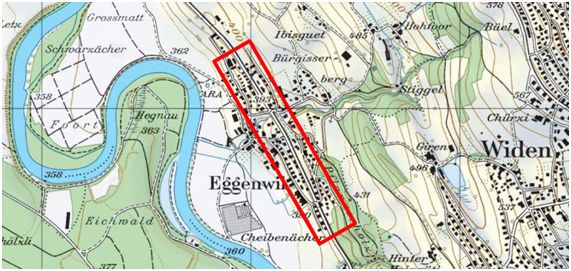 Sanierung K 271 Eggenwil Innerort - Projektperimeter