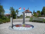 Öffentlicher Trinkwasserbrunnen auf dem Dorfplatz Eggenwil