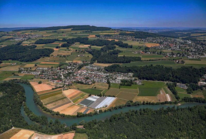 Luftbild Siedlungsgebiet Eggenwil vom 20.06.2018