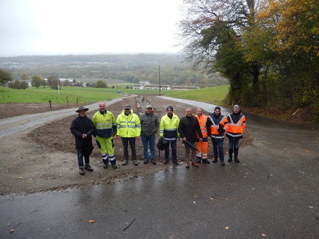 Hochwasserschutzprojekt Eggenwil – 4. und letztes Teilprojekt «Um-/Offenlegung und Renaturierung Ibisguetbach, Eg04/04a», Vorabnahme am 30.10.2018. Bild: GK/bü