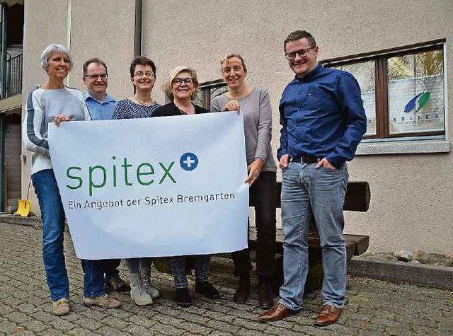 Corinna Ganzoni, Andreas Bernauer, Anita Schüepp, Vreni Stingelin, Barbara Tellenbach und Daniel Sommerhalder (von links) präsentieren ihr neues Angebot. Bild: AZ Freiamt 18.01.2019/IAM