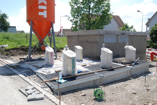 Dorfplatz Eggenwil - Rohbau Altstoffsammelstelle 2009