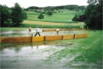 Überflutete Schulanlage Eggenwil am 12.05.1999