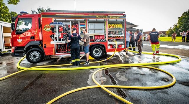 Einweihung des neuen Tanklöschfahrzeugs (TLF 2) der Feuerwehr Eggenwil vom 31.08.2019. Bild: Personality Photography/Claudia Brandenberger