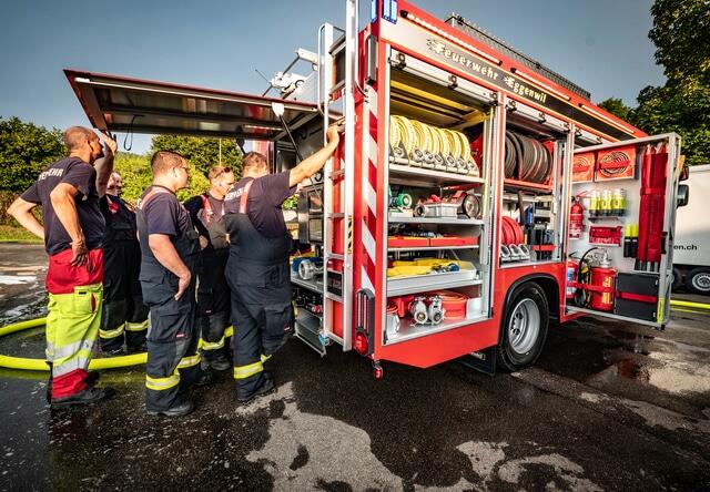 Einweihung des neuen Tanklöschfahrzeugs (TLF 2) der Feuerwehr Eggenwil vom 31.08.2019. Bild: Personality Photography/Claudia Brandenberger