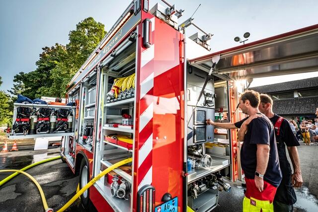 Einweihung des neuen Tanklöschfahrzeugs (TLF 2) der Feuerwehr Eggenwil vom 31.08.2019. Bild: Personality Photography/Claudia Brandenberger