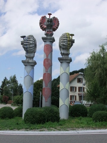 Unterwegs auf dem Freiämterweg - Eulenkreisel Widen (Bild: BBA 20.07.2012)