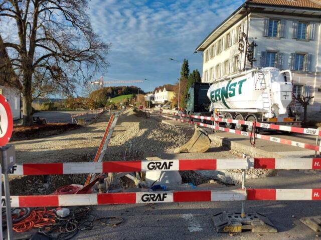 Sanierung K 271 Eggenwil IO – Bauphase 01 am 02.11.2020. Bild: Juraj Welte, Bauleiter