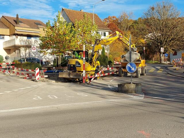 Sanierung K 271 Eggenwil IO – Bauphase 05 am 02.11.2020. Bild: Juraj Welte, Bauleiter