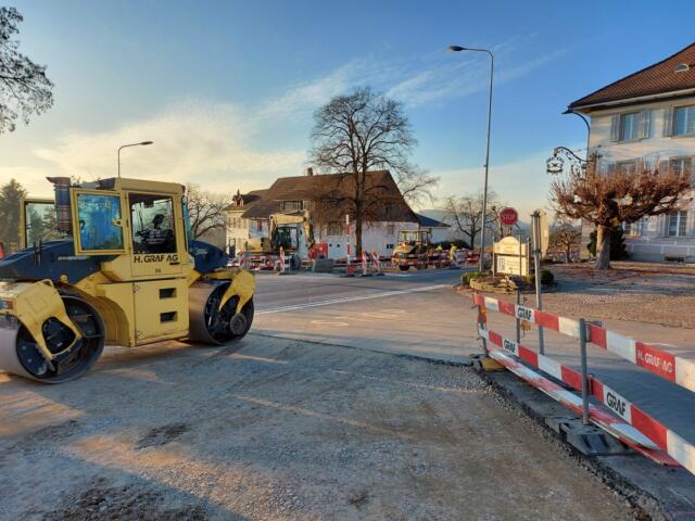 Sanierung K 271 Eggenwil IO – Bauphase 06 am 23.11.2020. Bild: Juraj Welte, Bauleiter F. Preisig AG