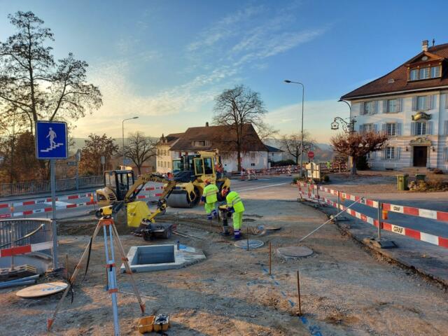 Sanierung K 271 Eggenwil IO – Bauphase 06 am 23.11.2020. Bild: Juraj Welte, Bauleiter F. Preisig AG