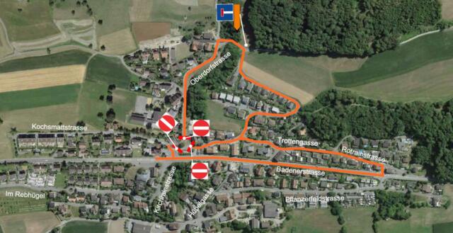 Sanierung K 271 Eggenwil IO – Umleitungskonzept Bauphase 06 Belagseinbau Oberdorfstrasse 30.11.2020