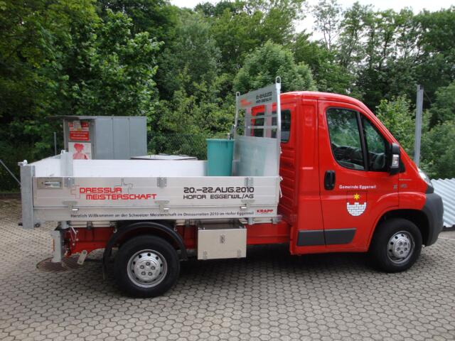 Neues Kommunalfahrzeug Eggenwil Fiat-Dangel Ducato der Firma Iveco. Bild: GK/bü 17.06.2010