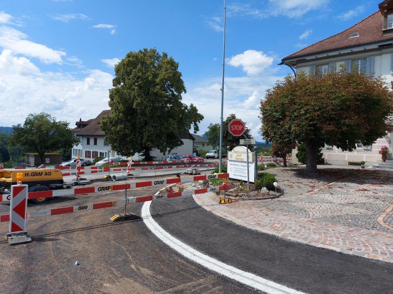 Sanierung K 271 Eggenwil IO – Bauphase 04 am 02.08.2021. Bild: Juraj Welte, Bauleiter