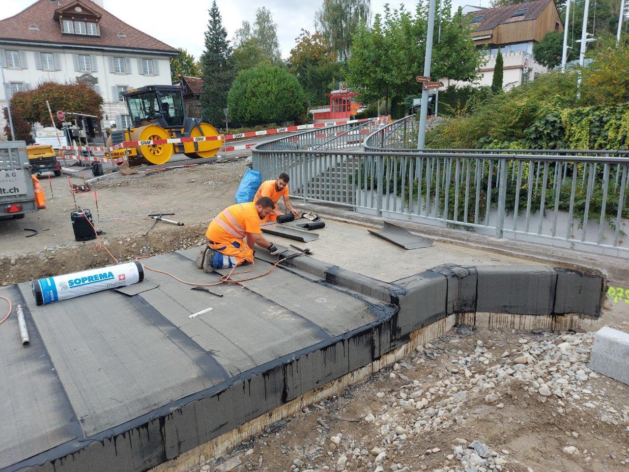 Sanierung K 271 Eggenwil IO – Bauphase 07 am 20.09.2021. Bild: Juraj Welte, Bauleiter