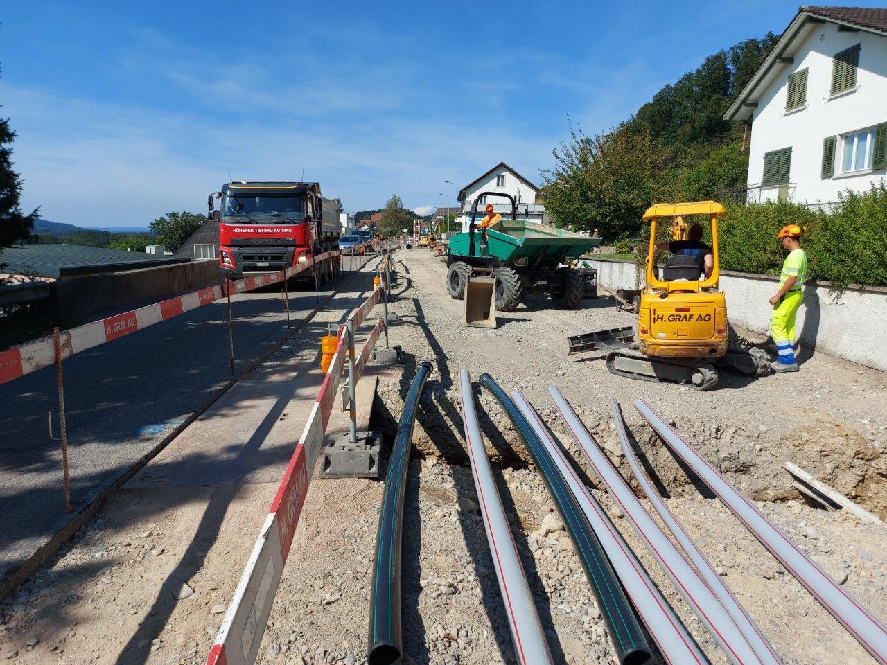 Sanierung K 271 Eggenwil IO – Bauphase 13 am 13.09.2021. Bild: Juraj Welte, Bauleiter