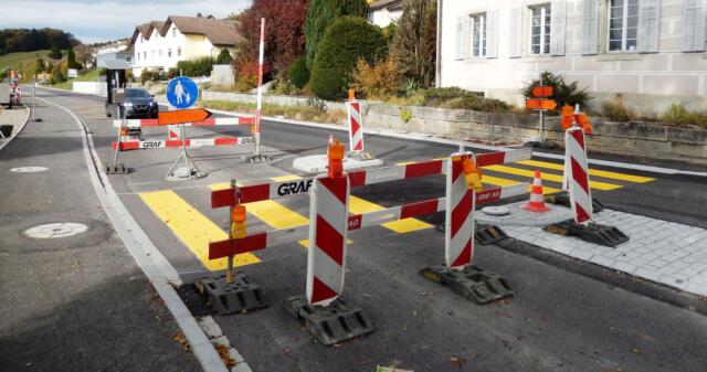Sanierung K 271 Eggenwil IO – Optimierung Fussgängerquerung Sternen. Bild: Walter Bürgi/20.10.2021