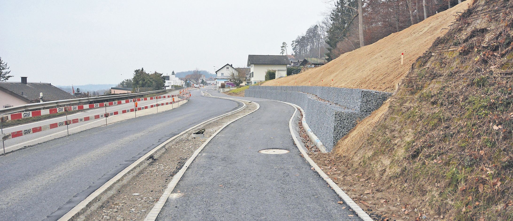 Die Fortschritte der Kantonsstrassensanierung innerorts sind mittlerweile gut sichtbar. Bild: BBA 07.01.2022/Roger Wetli