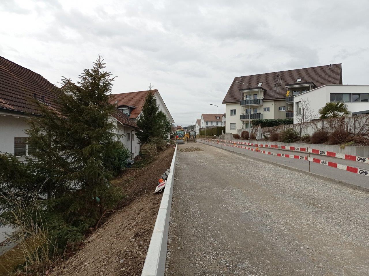 Sanierung K 271 Eggenwil IO – Bauphase 9 am 14.02.2022. Bild: Juraj Welte, Bauleiter