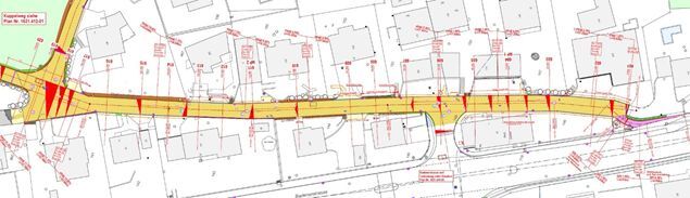 Kommunales Strassenbauprojekt «Sanierung Rotrainstrasse und Kuppelweg», Ausschnitt Situationsplan Strassenbau Rotrainstrasse, unterer bzw. südlicher Perimeter bis Verzweigung Kuppelweg (Etappen R1 bis R3)