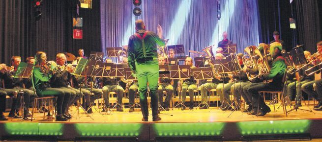 Die Musikgesellschaft Eggenwil unterhielt mit einem grandiosen Programm. Bild: BBA 28.03.2024/Vincenz Brunner