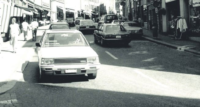 Bilder wie dieses gehörten über Jahrzehnte zum Alltag in der Altstadt von Bremgarten. Dieses Foto stammt aus den 70er-Jahren. Bild: BBA 18.10.2024/Sammlung Beat Zeier