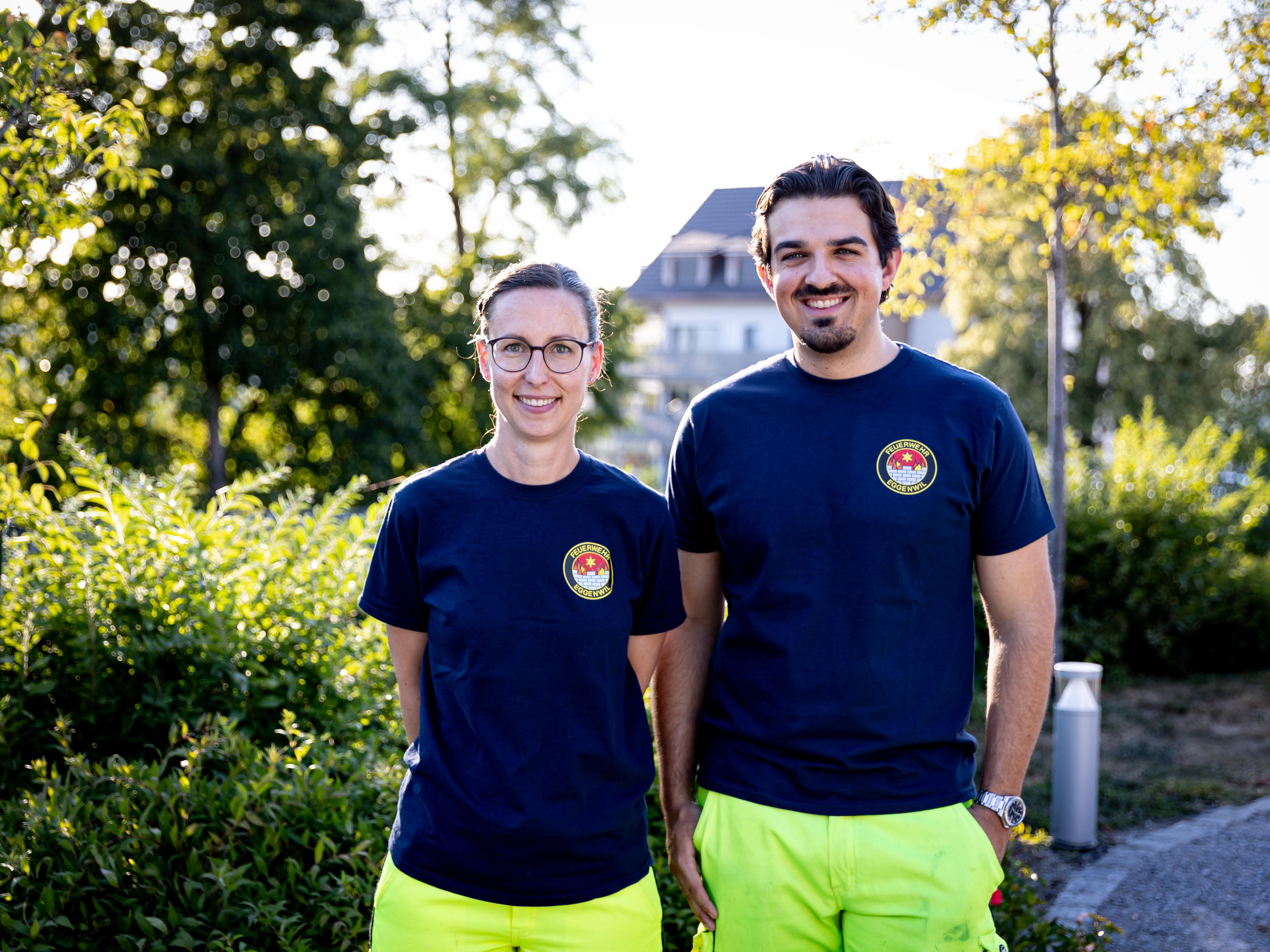 Ende dieses Jahres übergibt Hauptmann Joël Demierre das Kommando der Feuerwehr Eggenwil an die bisherige Adjutantin, Leutnant Sarah Altschul. Bild: Nina Macchi, Macchi Photography, Eggenwil/13.08.2026