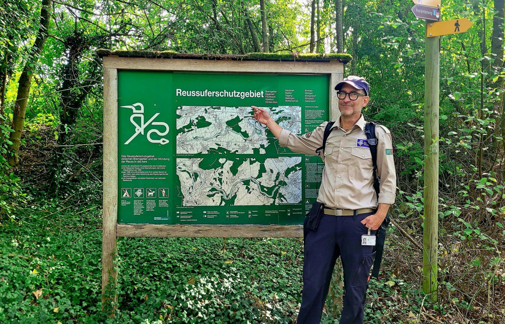 «Es gibt nicht sehr viele Naturschutzgebiete in der Schweiz, deshalb ist es umso wichtiger, dass wir auf das Reusstal achtgeben», sagt Pascal Halder. Bild: Aargauer Zeitung Freiamt/Schweiz am Sonntag/Noah Bürli