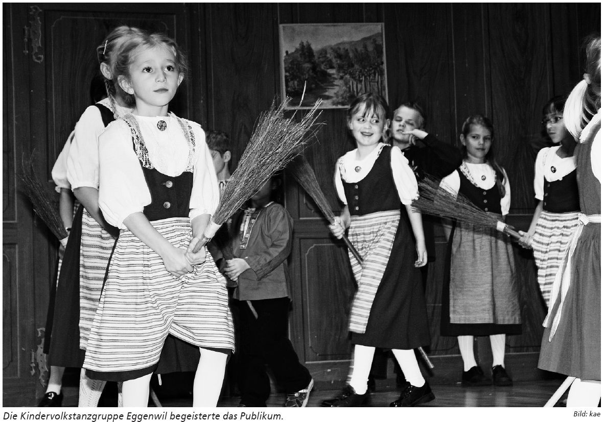 Die Kindervolkstanzgruppe Eggenwil begeisterte das Publikum.